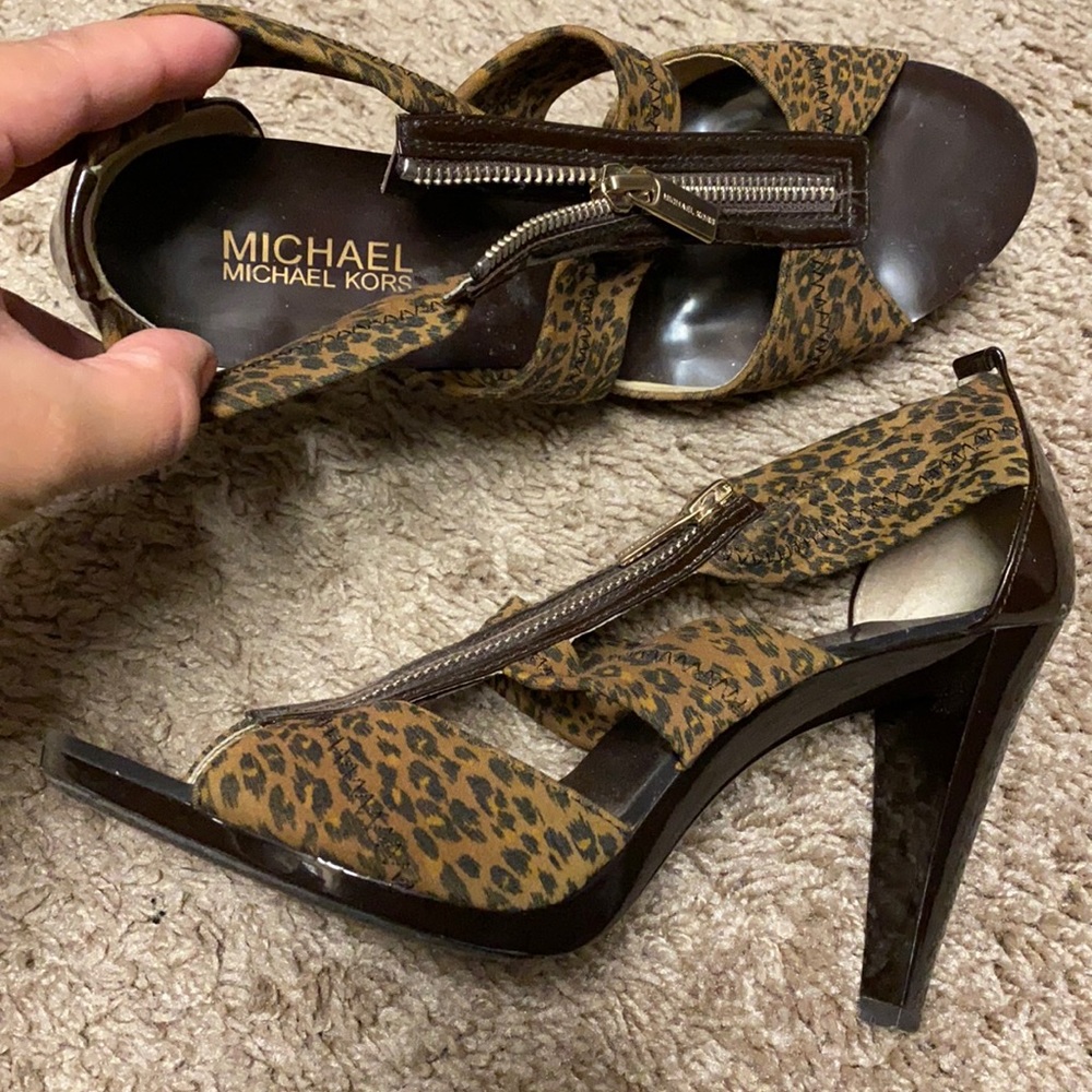 Leopard Michael Kors Clogs/ Heels